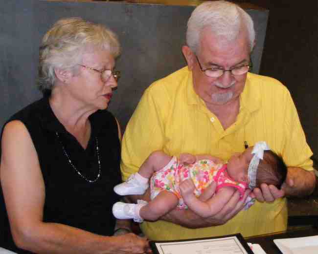 Great grandma, great grandpa & me