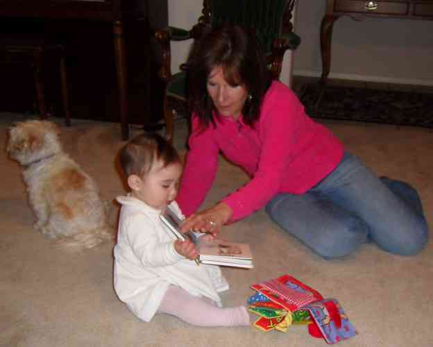 Grandma Patty's showing me a book