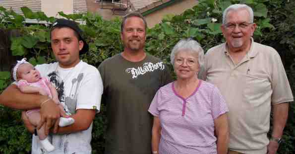 Four generations with Great Grandma