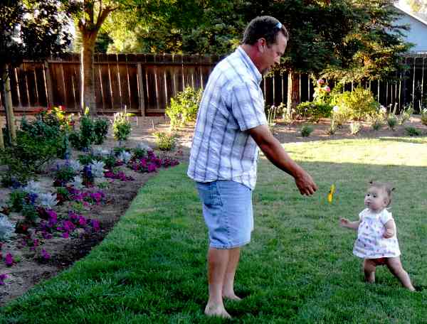 Grandpa's got a flower for me