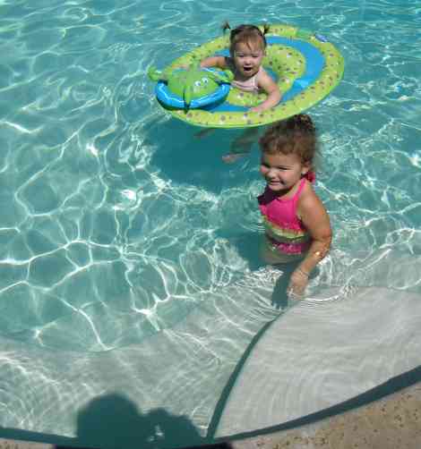 Taking our picture in the water