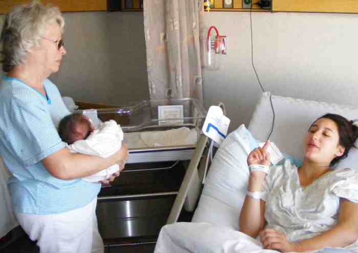 With Mom & Great Grandma in the Hospital