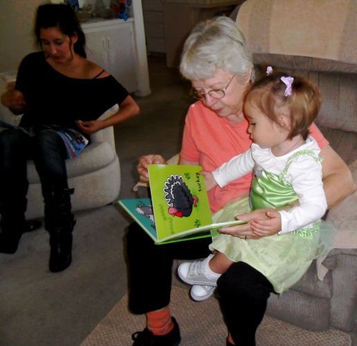 Reading to Grammy