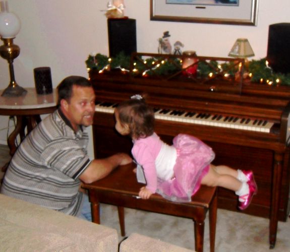 Grandpa makes me do pushups on the piano stool