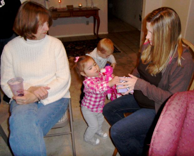 With Great Aunt Vikki, 3rd Cousin Hayden & 2nd Cousin Karen