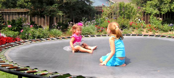 Trampoline sitting