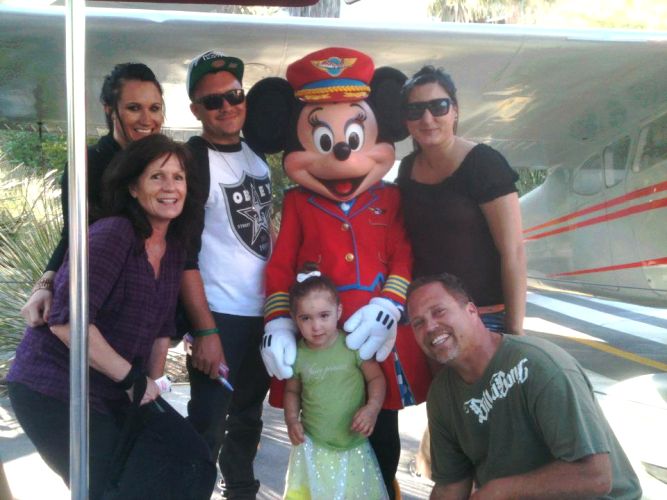 With Mickey and the gang